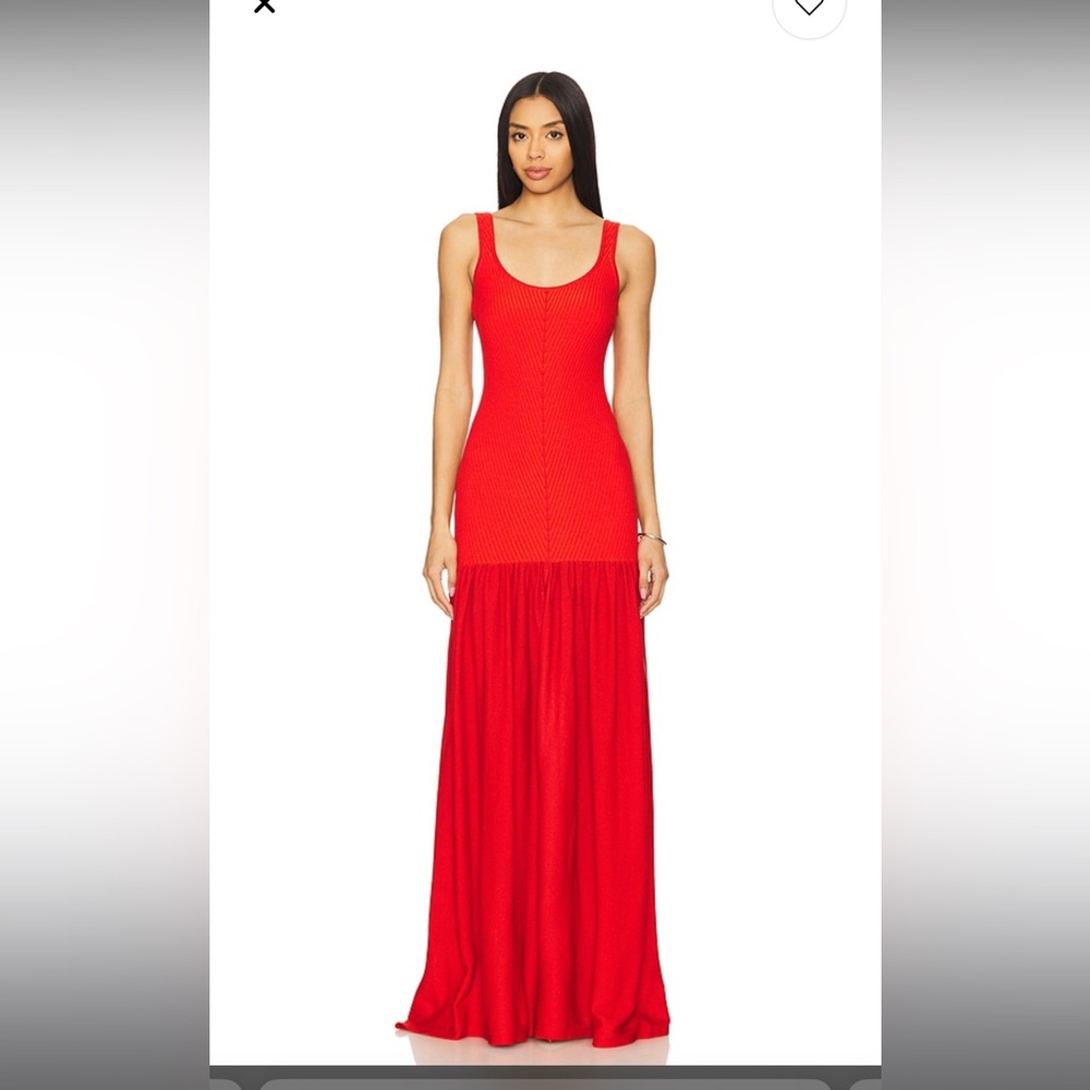 Retrofete Elegant Red Sleeveless Maxi Dress